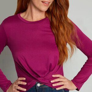 NWT A Twist Of Fun Long Sleeve Knit Top